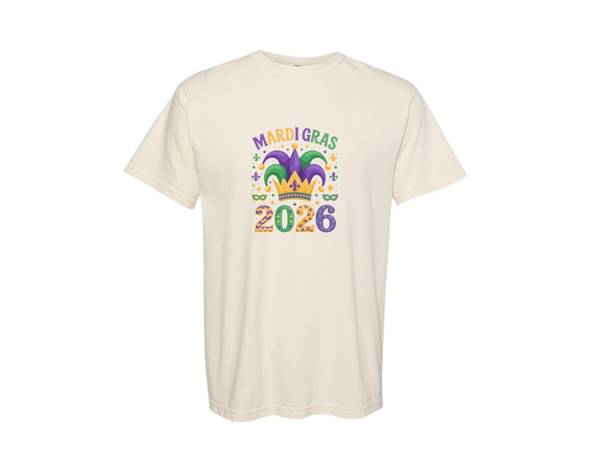 brand:Comfort Colors|color:Ivory|Mardi Gras 2026 6 Graphic T-Shirt