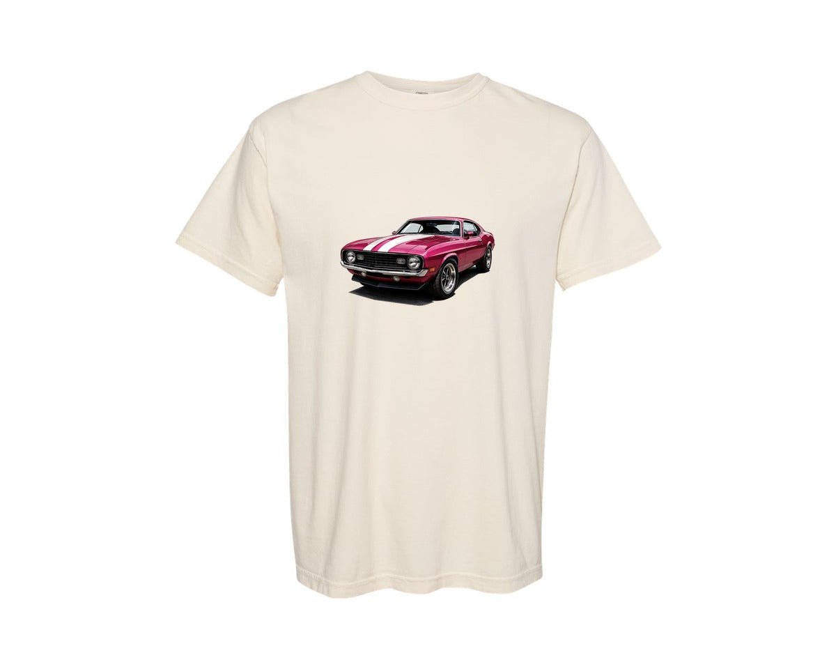 brand:Comfort Colors|color:Ivory|Watercolor Muscle Cars Wate 35 Graphic T-Shirt