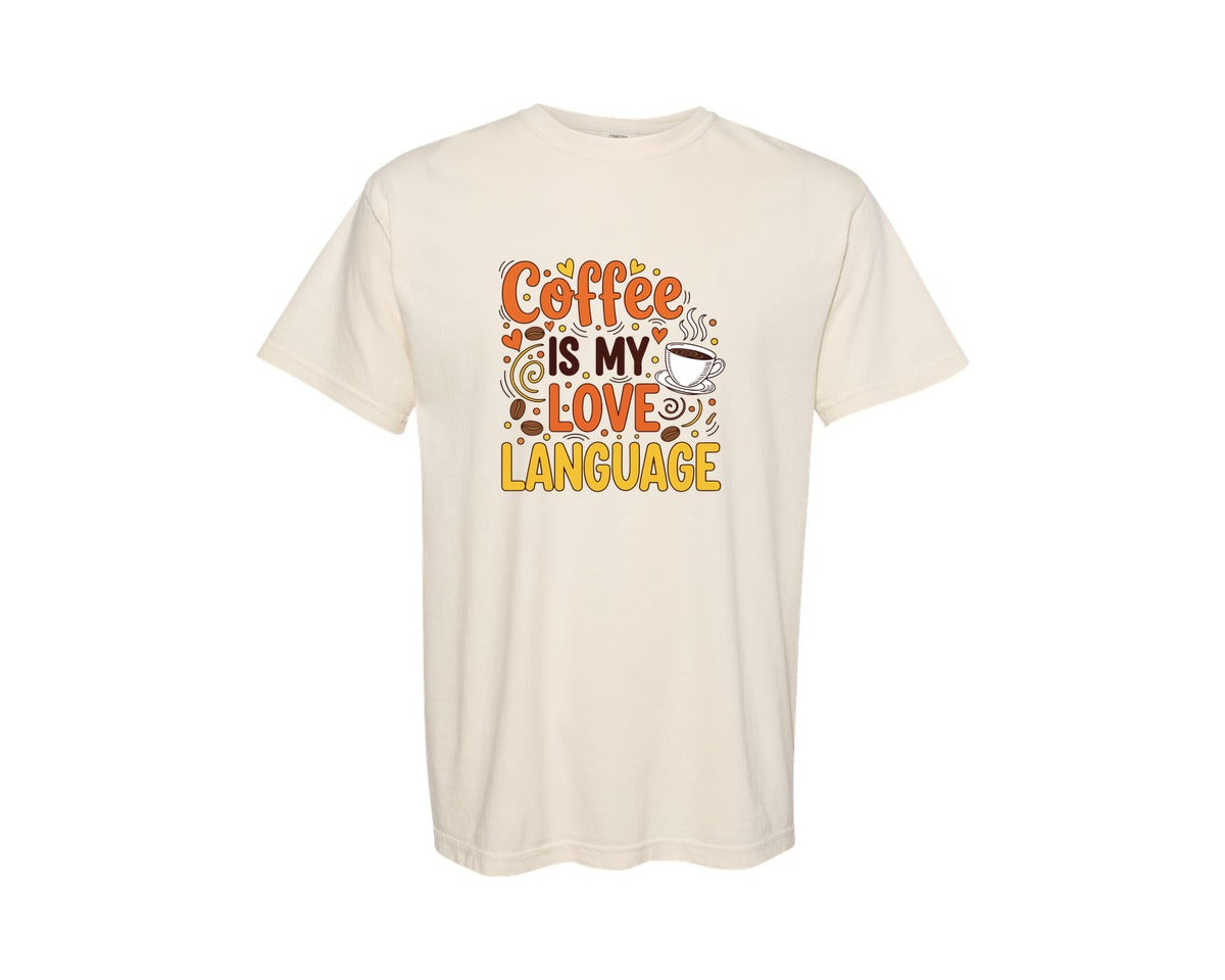 brand:Comfort Colors|color:Ivory|Coffee Vibes Cute Style Graphic T-Shirt