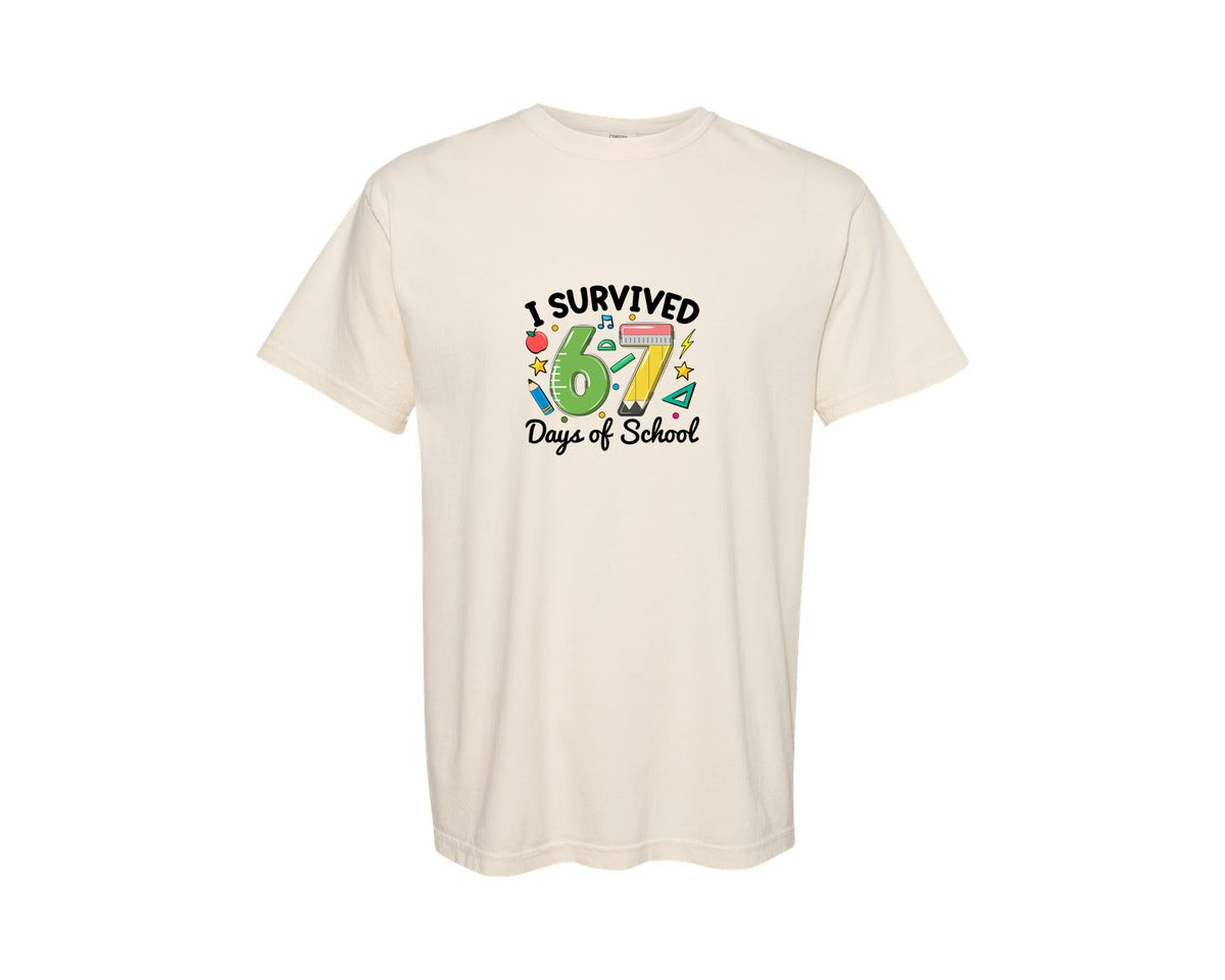 brand:Comfort Colors|color:Ivory|Funny 67 T Shirt Design 4 Graphic T-Shirt