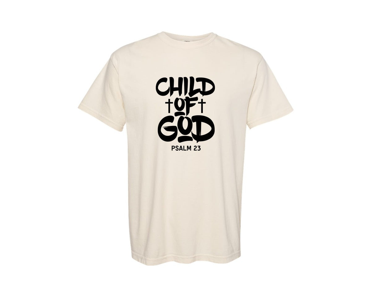 brand:Comfort Colors|color:Ivory|Child Of God Christian Shirt Graphic T-Shirt