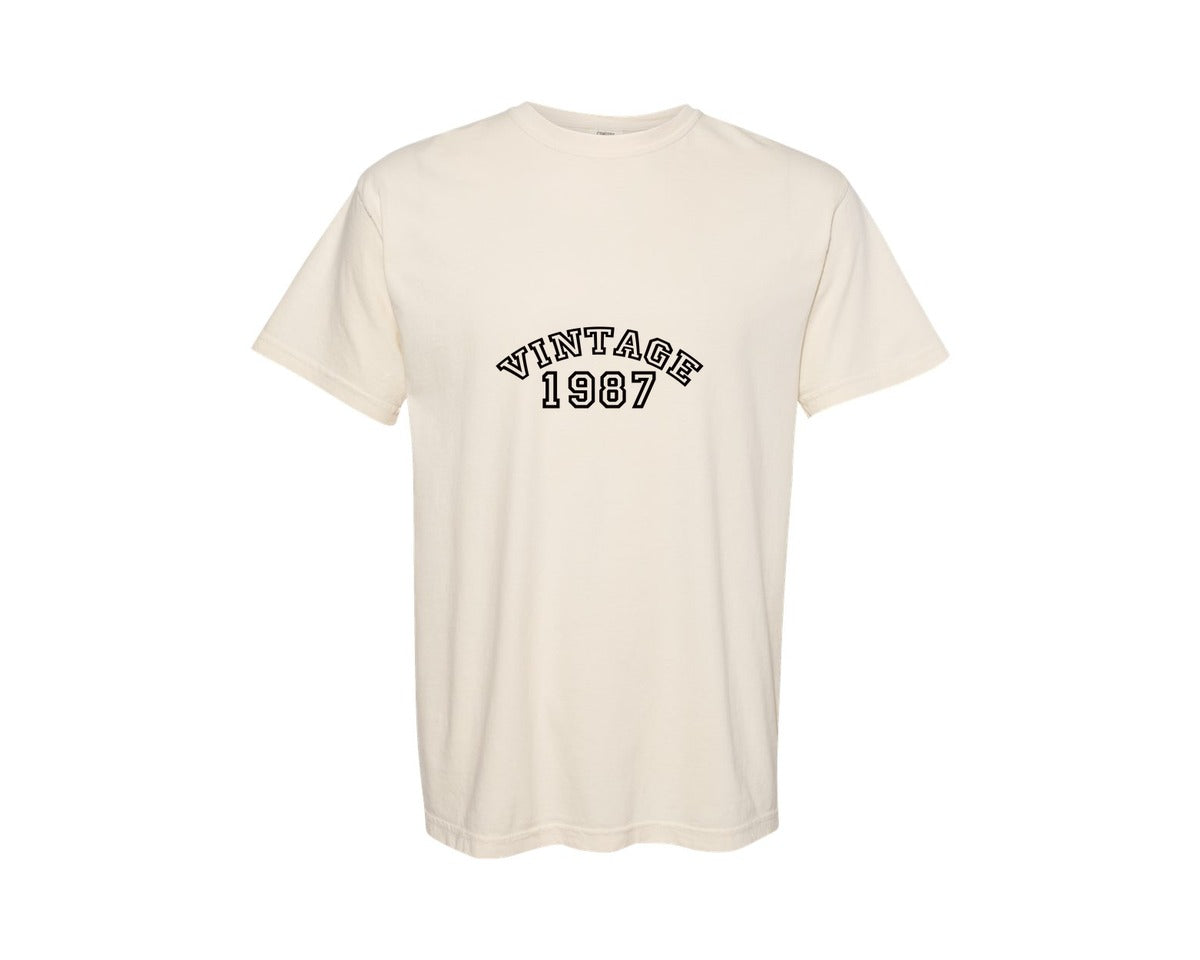 brand:Comfort Colors|color:Ivory|Vintage 82S Birthday Quotes 2 Graphic T-Shirt