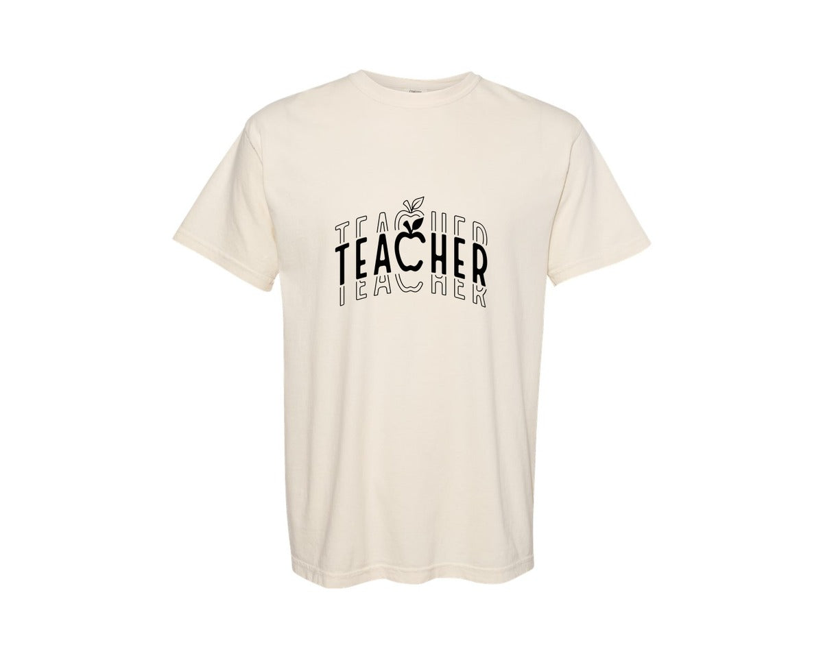 brand:Comfort Colors|color:Ivory|Teacher Teacher Life Shirt Graphic T-Shirt