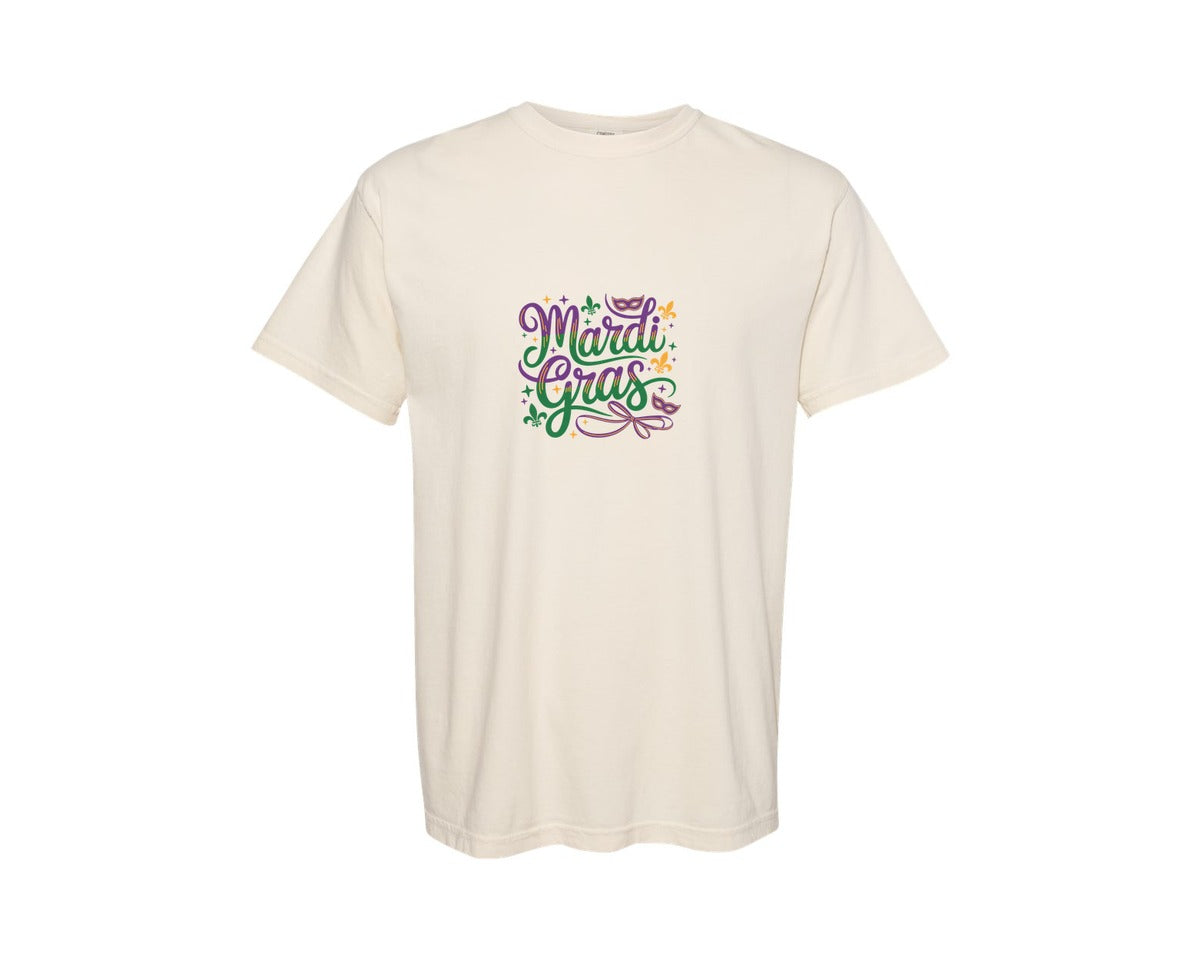 brand:Comfort Colors|color:Ivory|Mardi Gras Design 18 Graphic T-Shirt