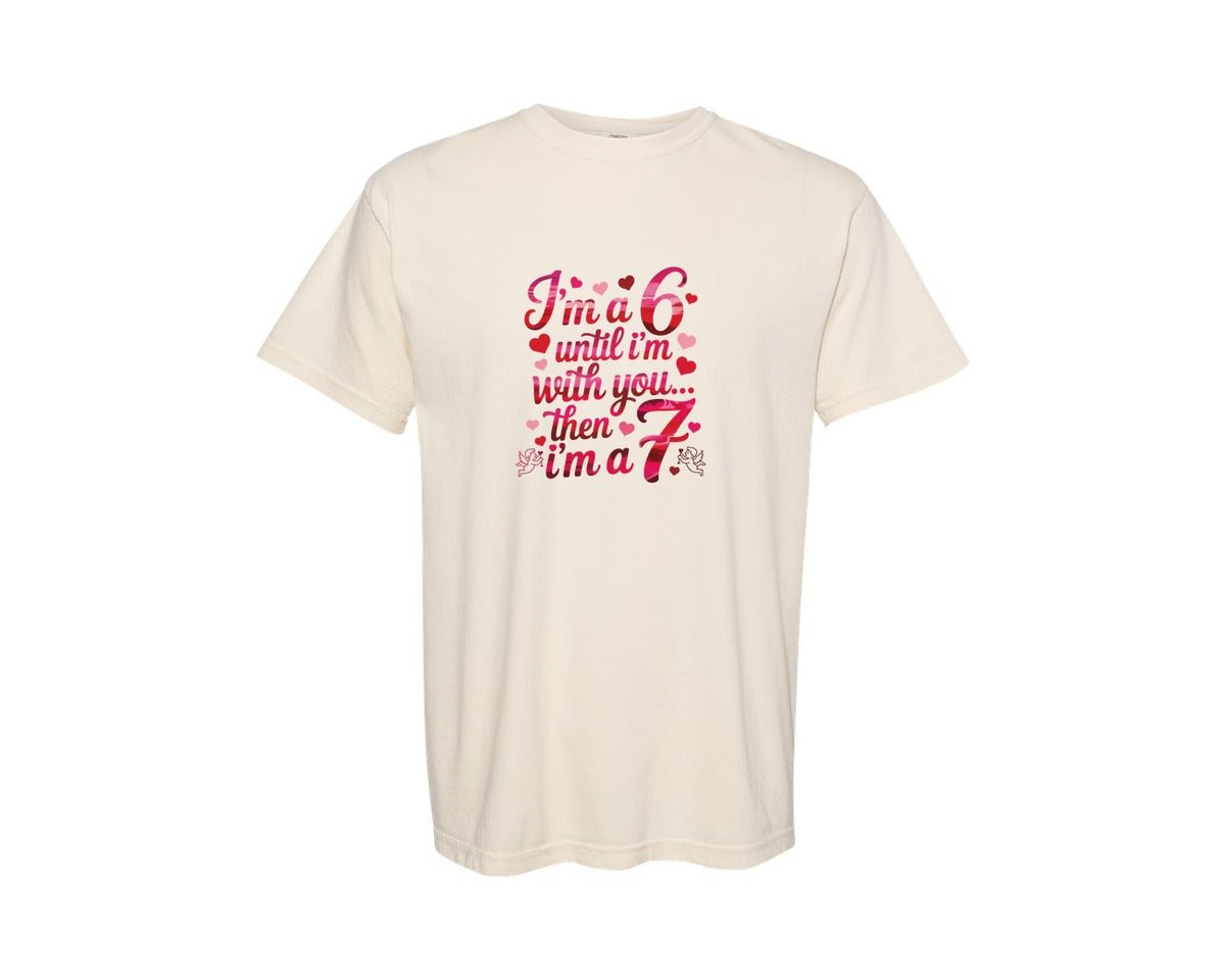 brand:Comfort Colors|color:Ivory|Valentine Quote 67 Meme Pink Shirt Graphic T-Shirt