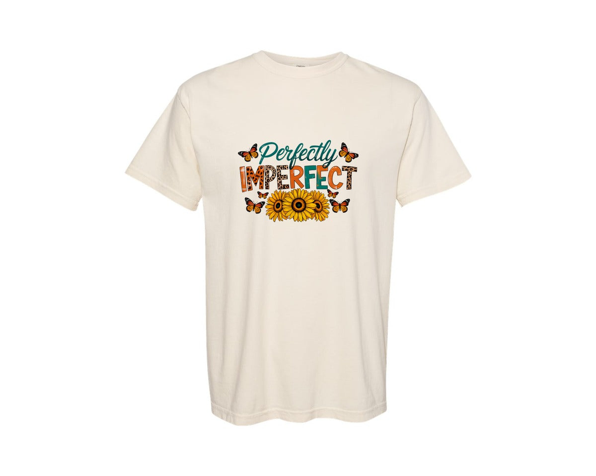 brand:Comfort Colors|color:Ivory|Perfectly Imperfect Leopard Graphic T-Shirt