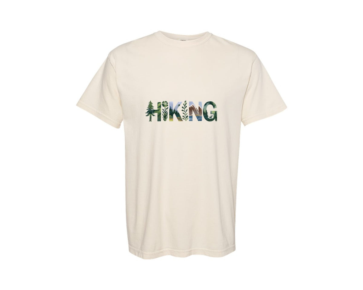 brand:Comfort Colors|color:Ivory|Hiking Adventure Forest Landscape Graphic T-Shirt