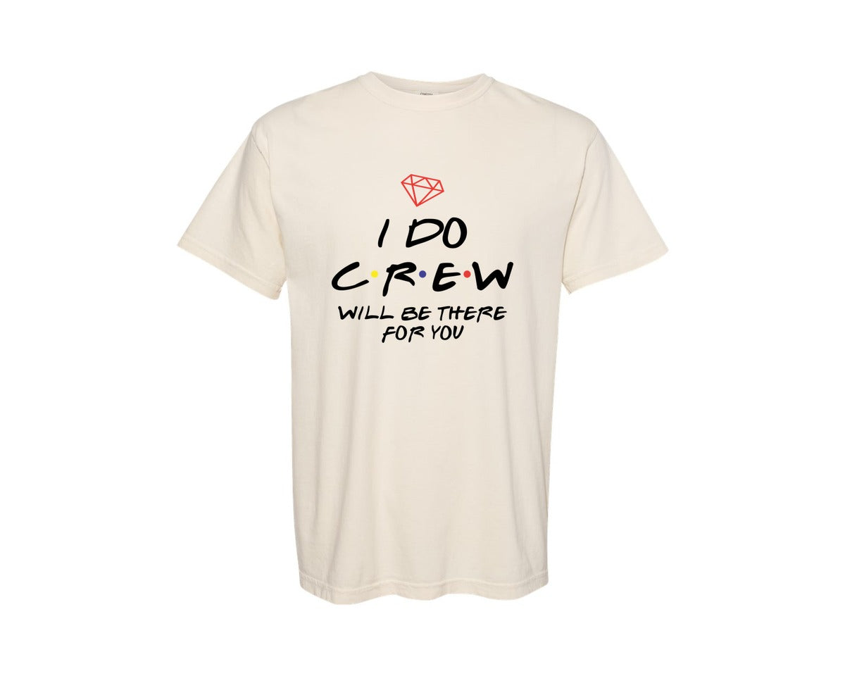 brand:Comfort Colors|color:Ivory|I Do Crew Bride Bachelorette Hen Party Graphic T-Shirt