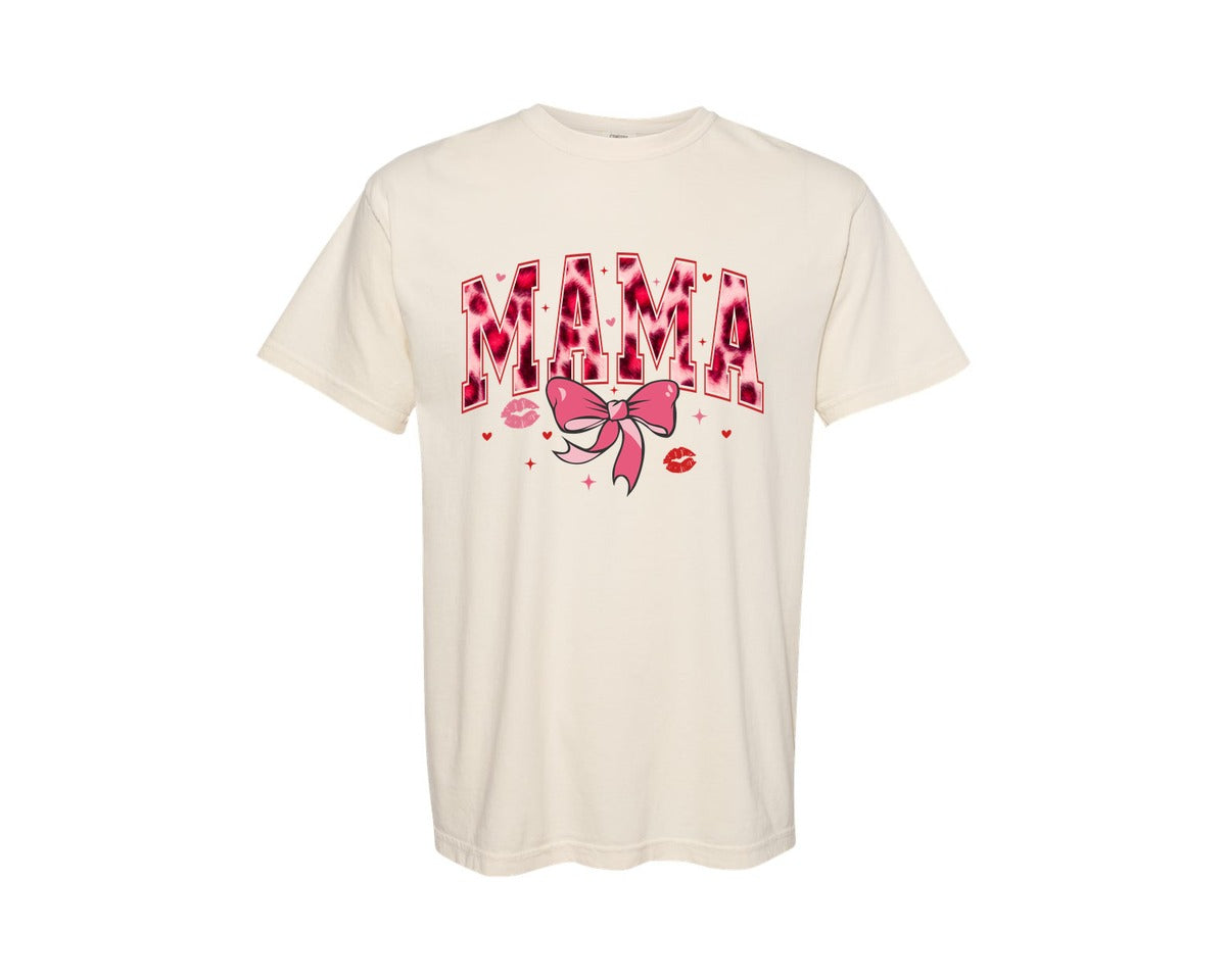 brand:Comfort Colors|color:Ivory|Mama Valentines Day Varsity Pngmama Graphic T-Shirt