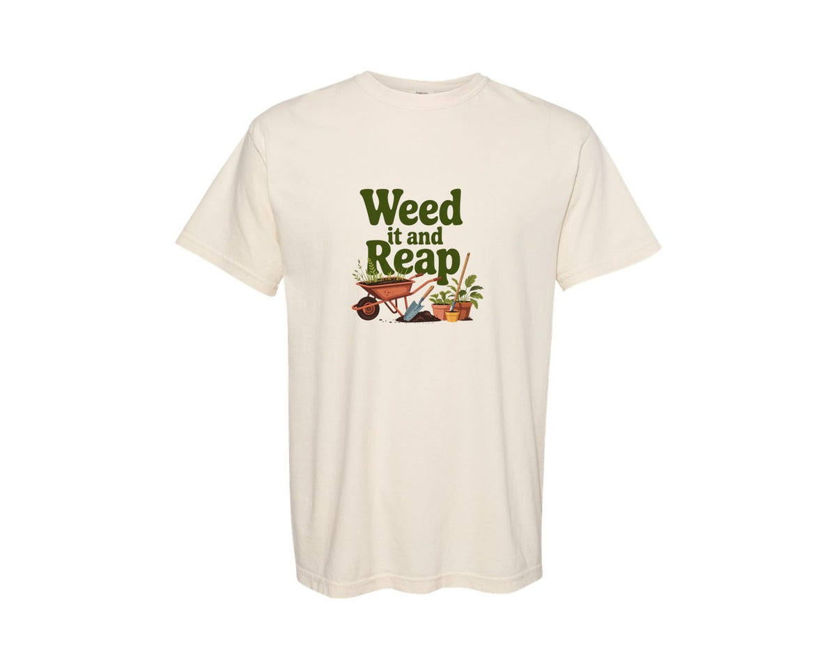 brand:Comfort Colors|color:Ivory|Cute Garden Tools And Plants T Shirt Graphic T-Shirt