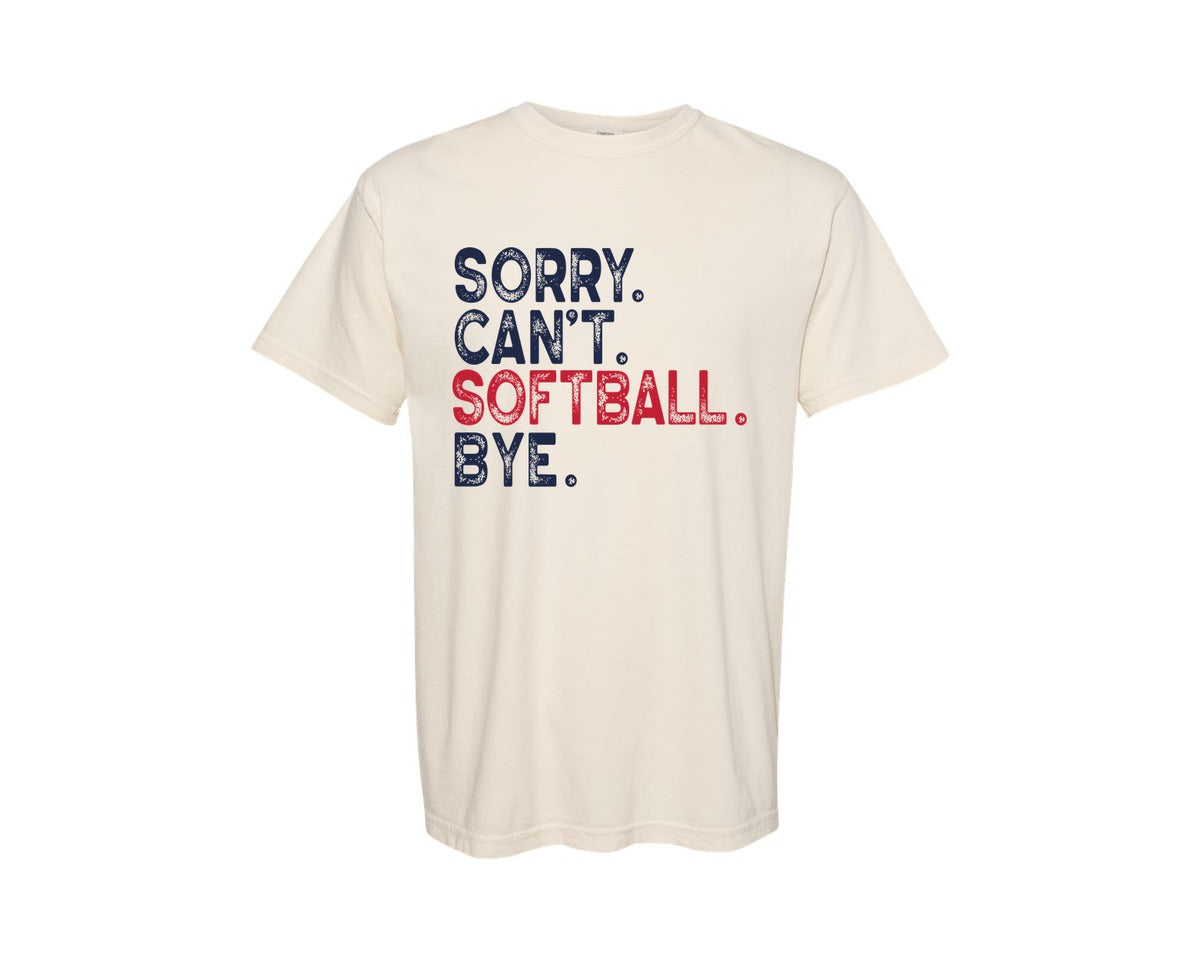 brand:Comfort Colors|color:Ivory|Funny Softball Mom Quote Graphic T-Shirt