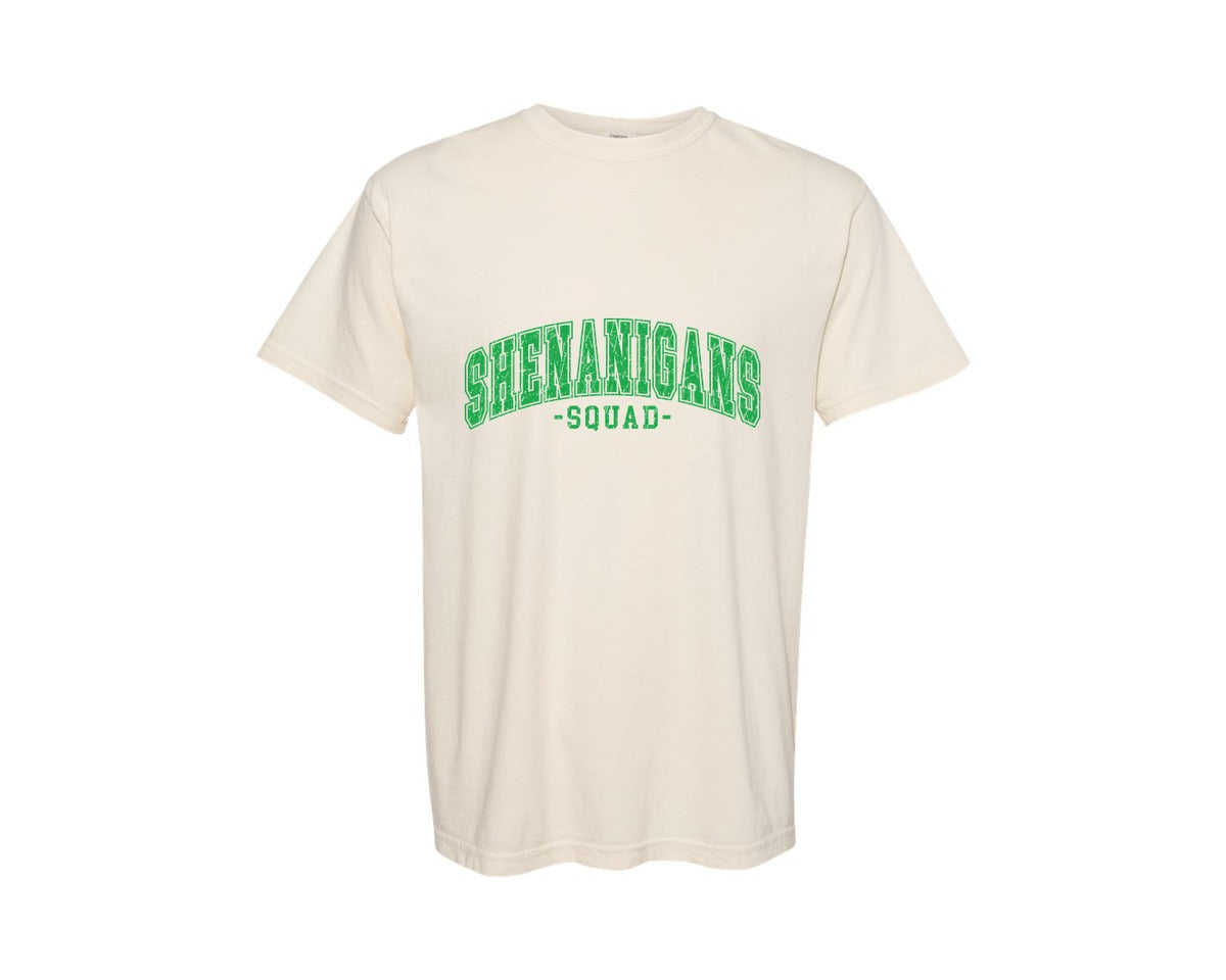 brand:Comfort Colors|color:Ivory|Shenanigans Squad Pattys Graphic T-Shirt