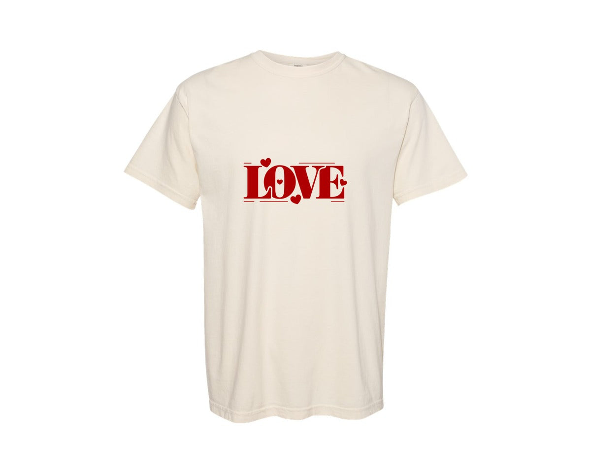 brand:Comfort Colors|color:Ivory|Love Valentine 2 Graphic T-Shirt