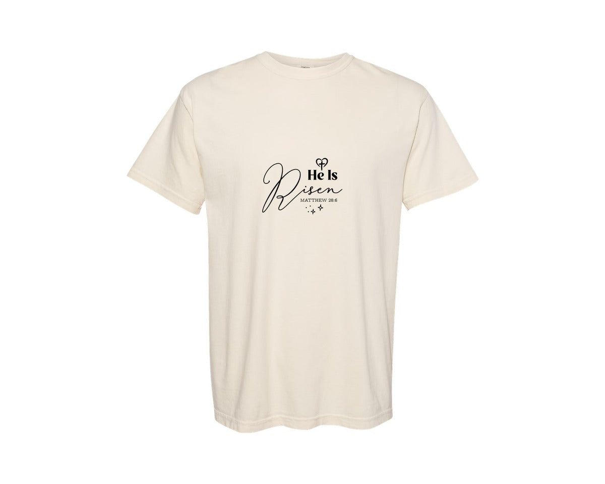 brand:Comfort Colors|color:Ivory|Easter Christian Bible Verse Graphic T-Shirt