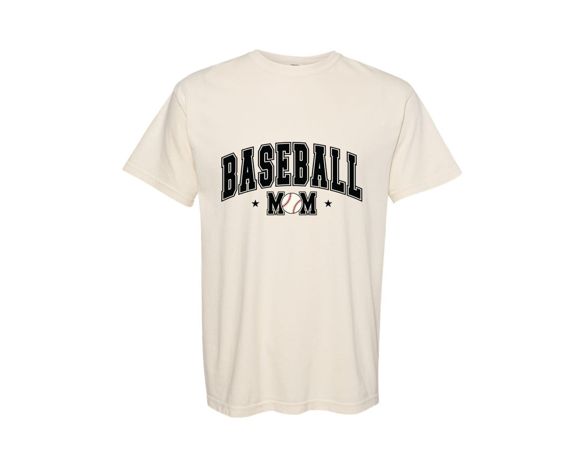 brand:Comfort Colors|color:Ivory|Baseball Mom Baseball Mama Sport Graphic T-Shirt