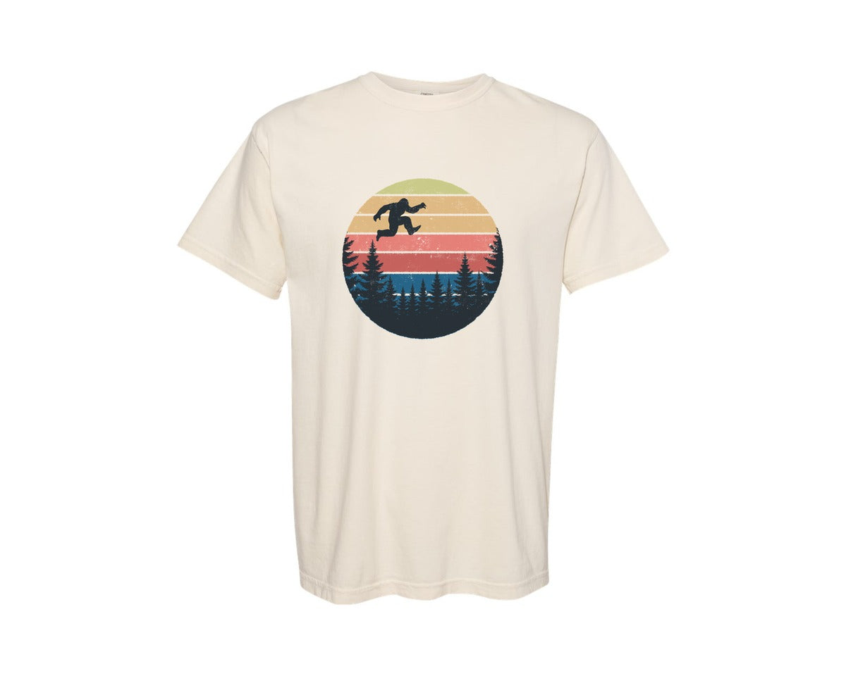 brand:Comfort Colors|color:Ivory|Retro Bigfoot E T Style Shirt Graphic T-Shirt