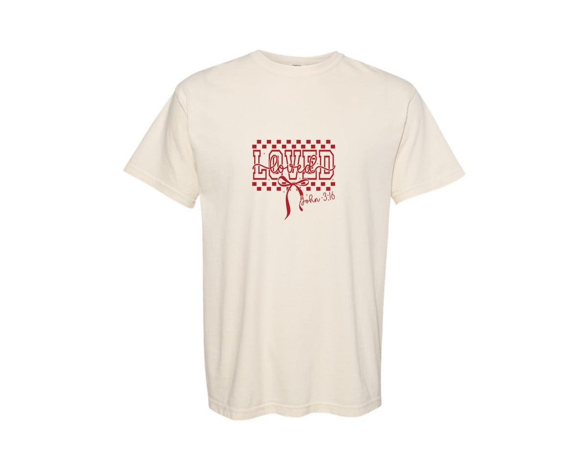 brand:Comfort Colors|color:Ivory|Loved John 316 Loved John 316 Graphic T-Shirt
