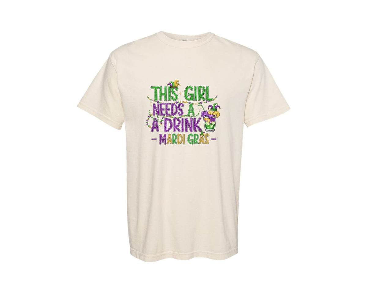 brand:Comfort Colors|color:Ivory|Mardi Gras 68 Graphic T-Shirt