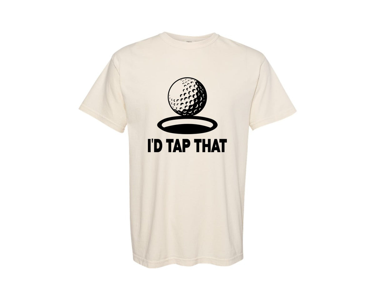 brand:Comfort Colors|color:Ivory|Id Tap That Funny Golf Ball Graphic T-Shirt
