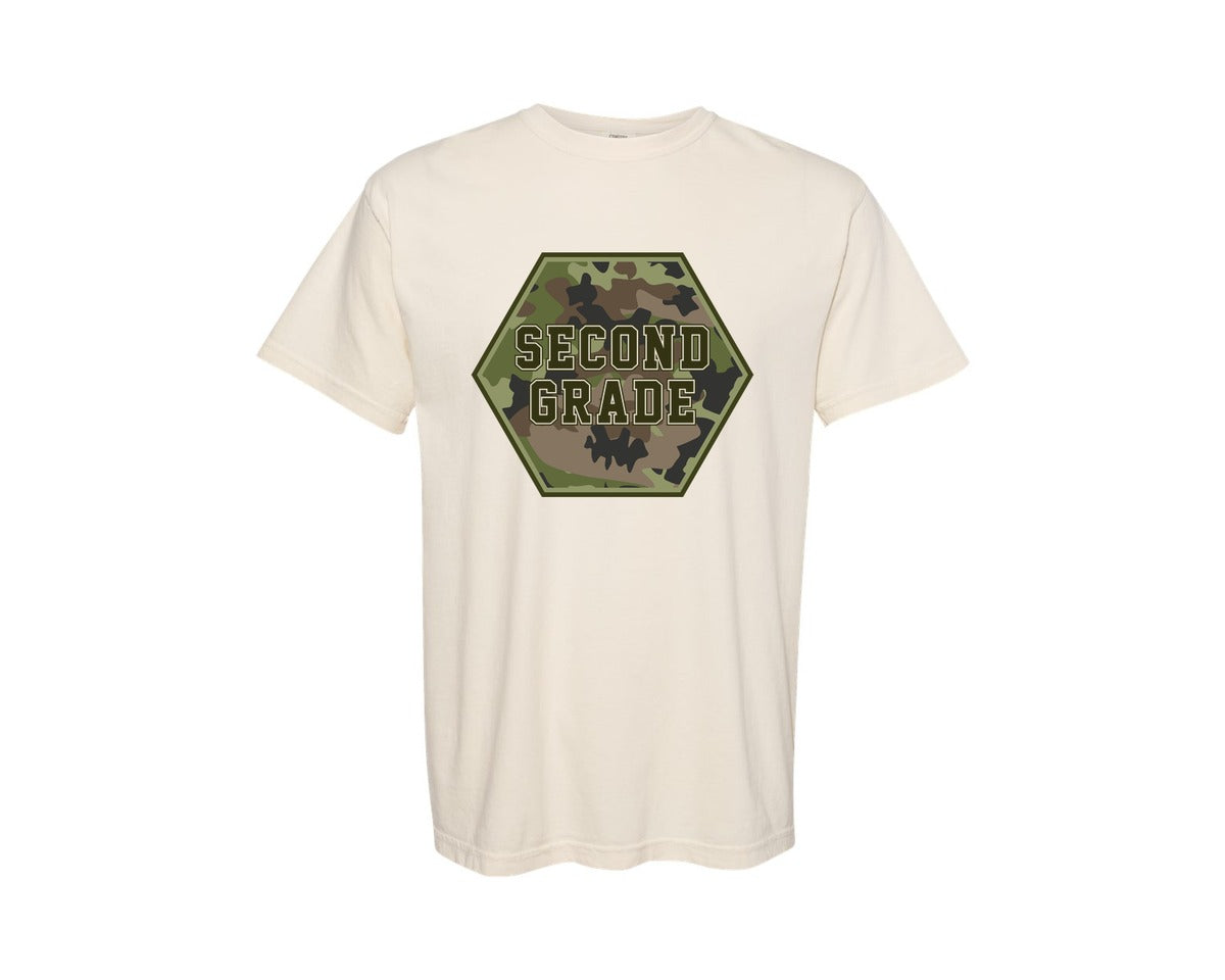 brand:Comfort Colors|color:Ivory|Retro Back To School Boys 2 Graphic T-Shirt