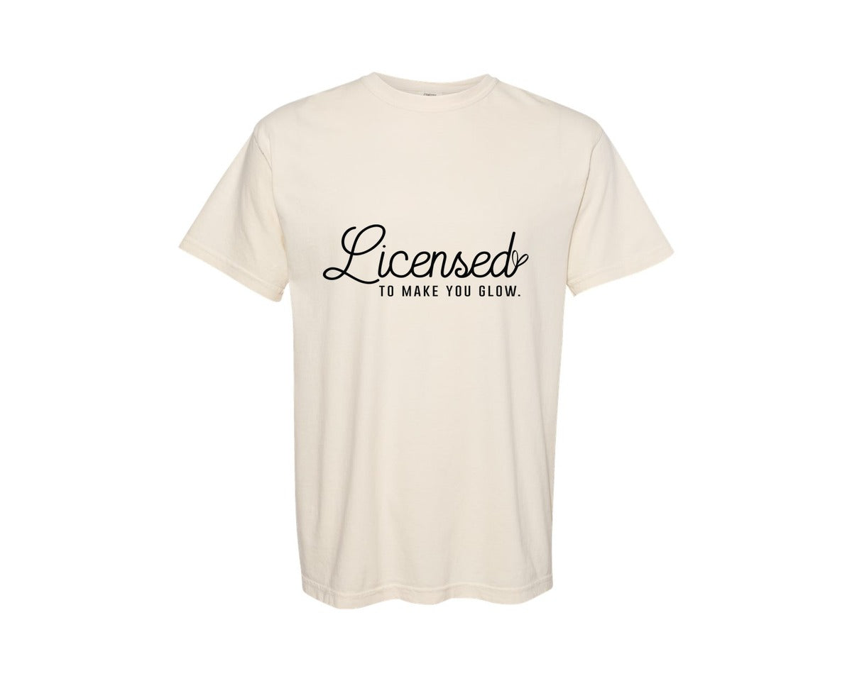 brand:Comfort Colors|color:Ivory|Licensed To Make You Glow Graphic T-Shirt