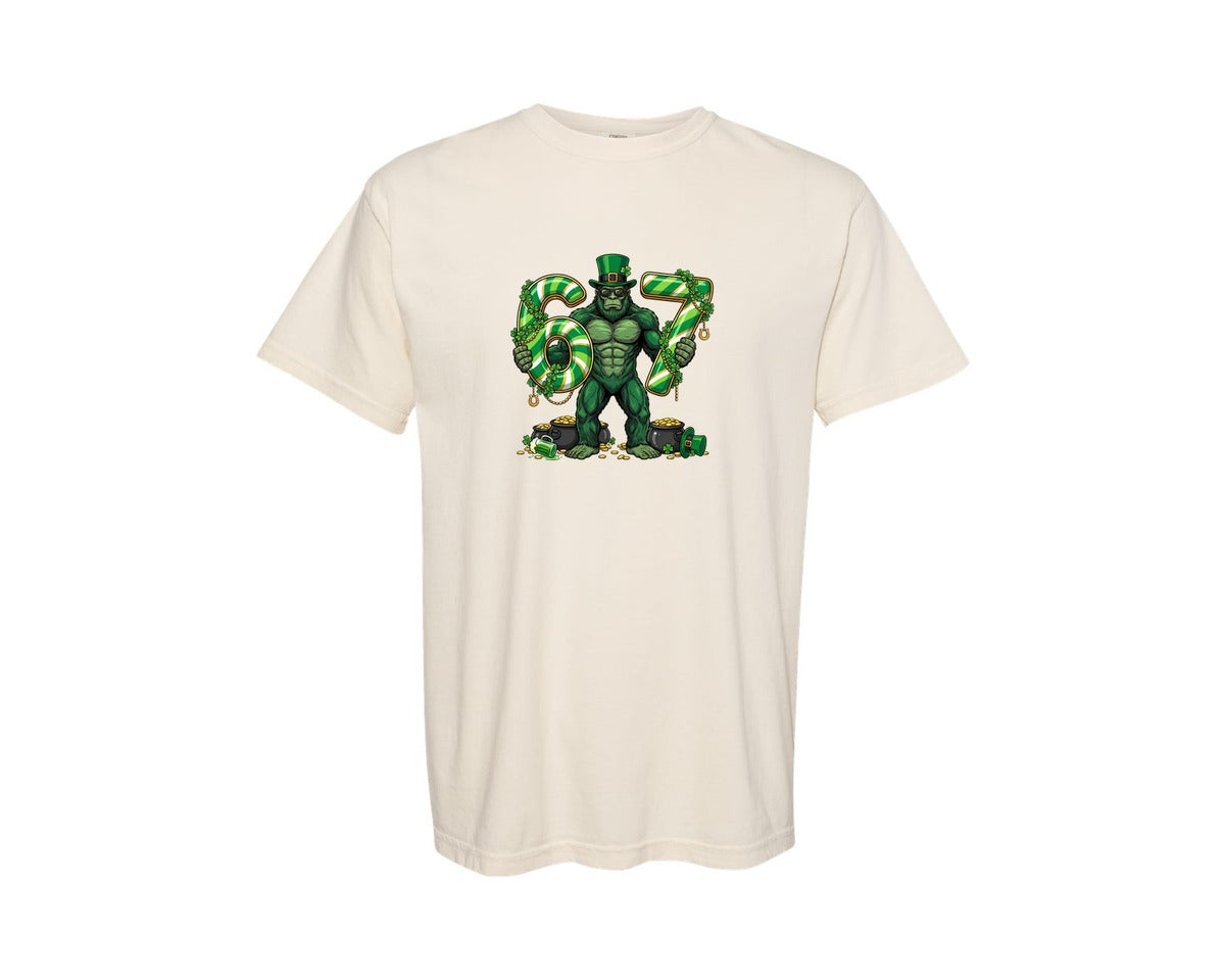 brand:Comfort Colors|color:Ivory|St Patricks Day Bigfoot Graphic T-Shirt