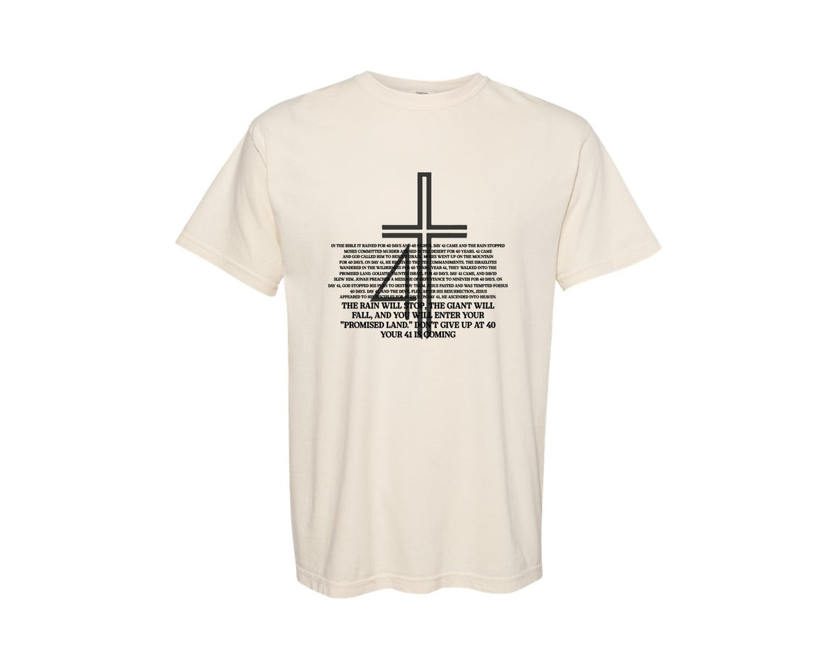 brand:Comfort Colors|color:Ivory|Your 41 Is Coming Christian Graphic T-Shirt