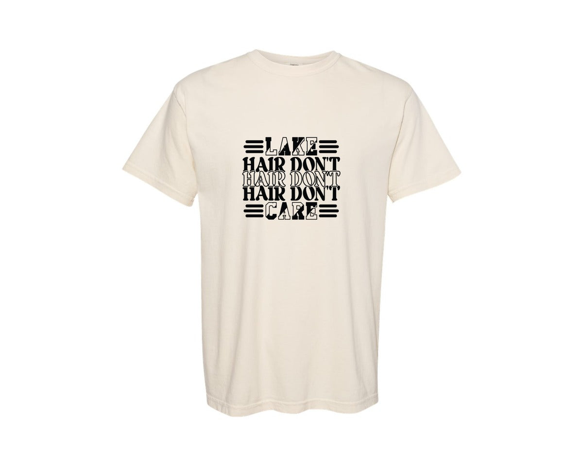brand:Comfort Colors|color:Ivory|Lake Hair Dont Care 17 Graphic T-Shirt