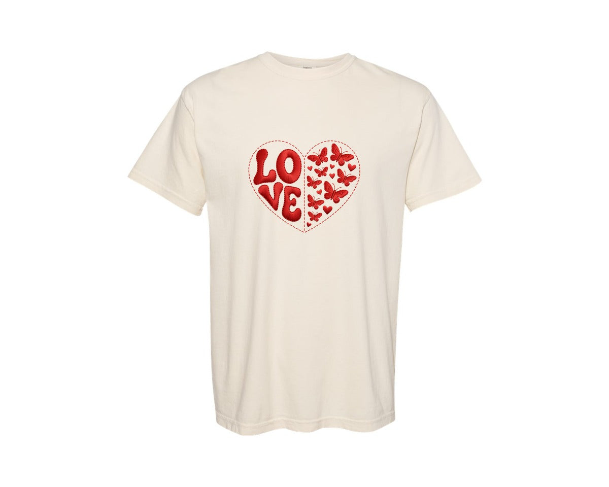 brand:Comfort Colors|color:Ivory|Love Valentines Day 25 Graphic T-Shirt