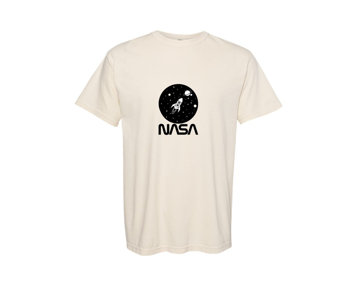 brand:Comfort Colors|color:Ivory|Nasa Illustration Tshirt Design Graphic T-Shirt
