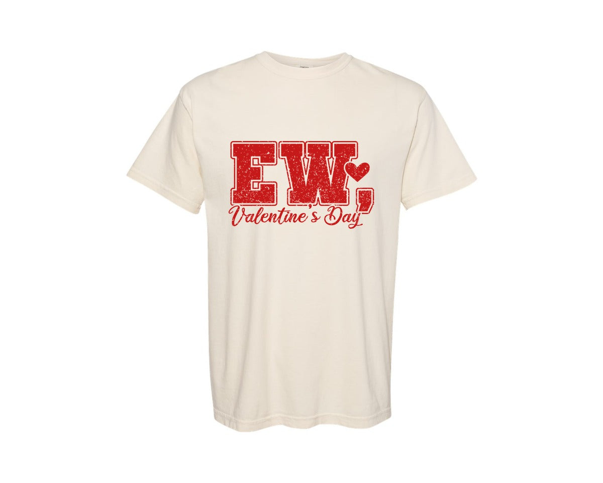 brand:Comfort Colors|color:Ivory|Ew Valentines Day Graphic T-Shirt