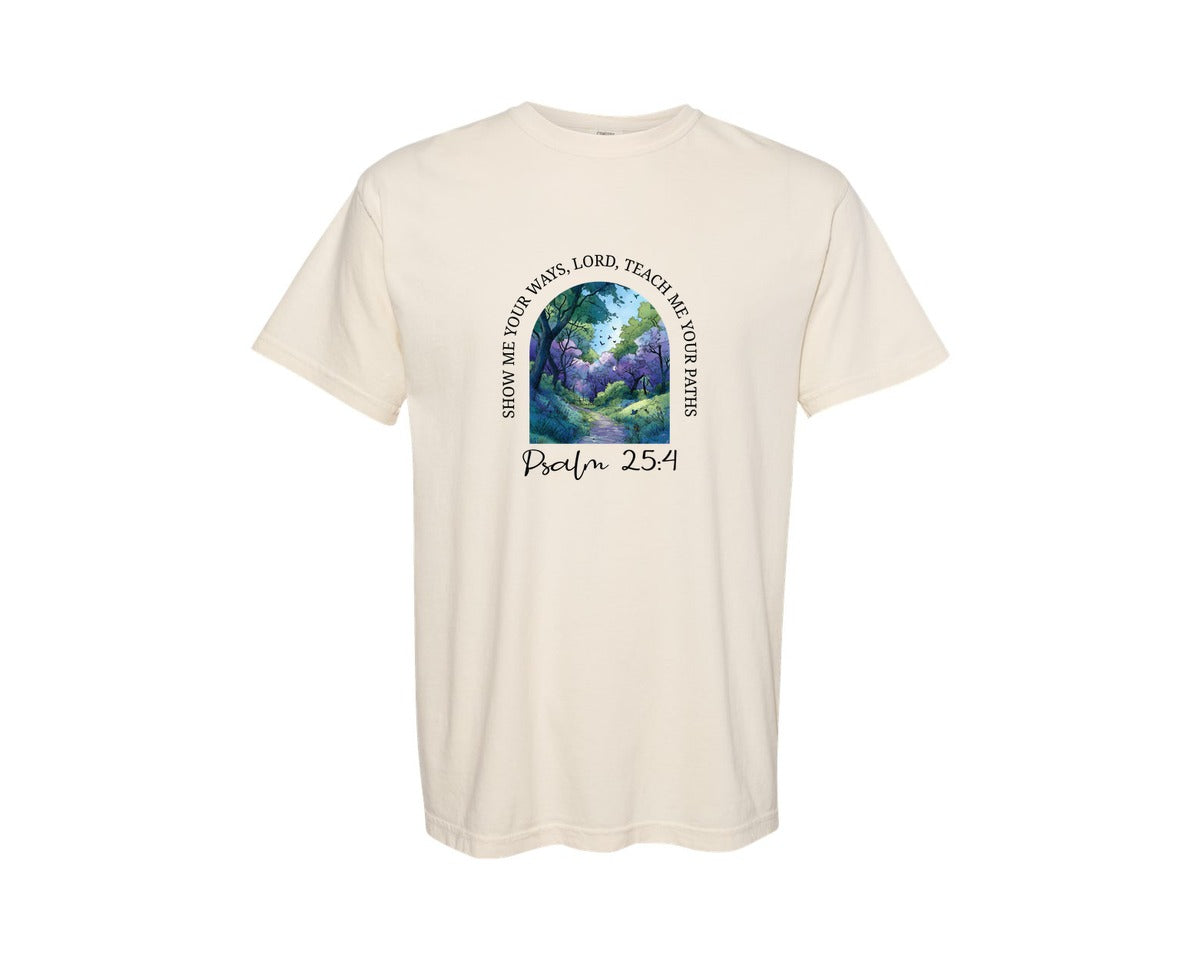 brand:Comfort Colors|color:Ivory|Christian Bible Verse Psalm 254 Graphic T-Shirt