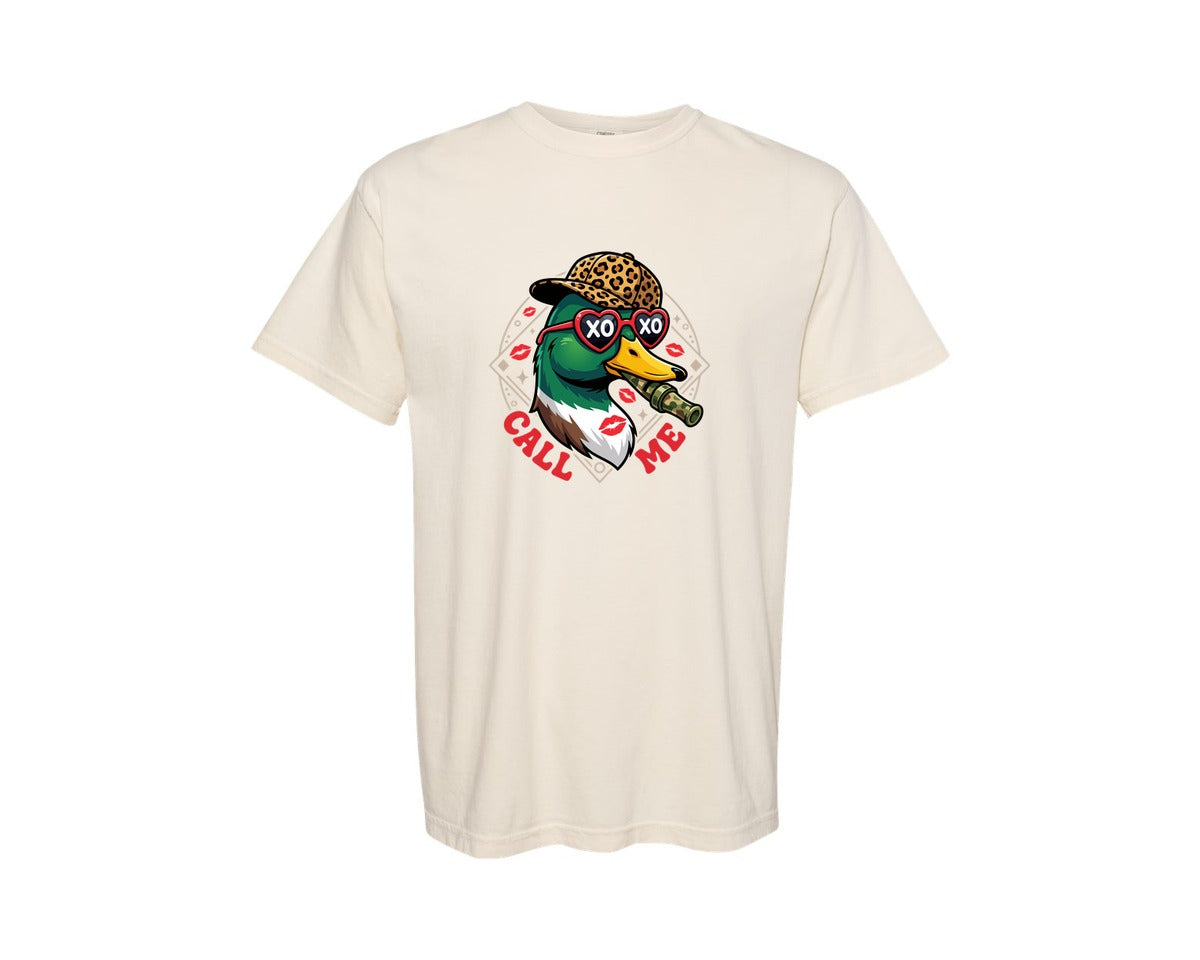 brand:Comfort Colors|color:Ivory|Valentines Day Duck Hunting 2 Graphic T-Shirt