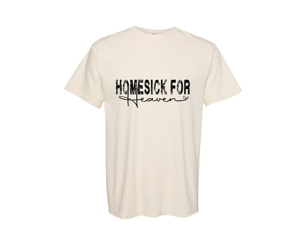 brand:Comfort Colors|color:Ivory|Christian For Shirts Homesick Graphic T-Shirt