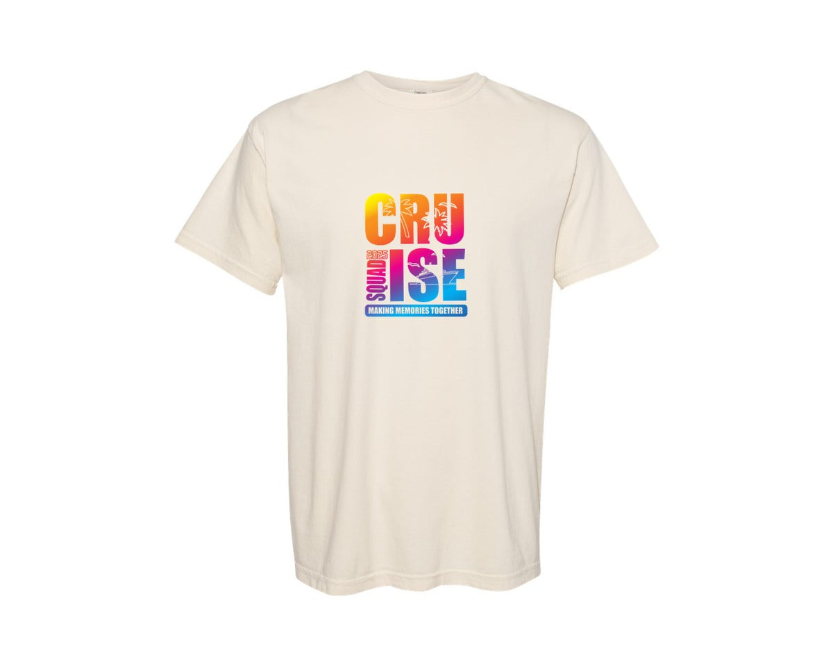 brand:Comfort Colors|color:Ivory|Cruise Squad 2025 Svgfamily Cruise Trip 2 Graphic T-Shirt