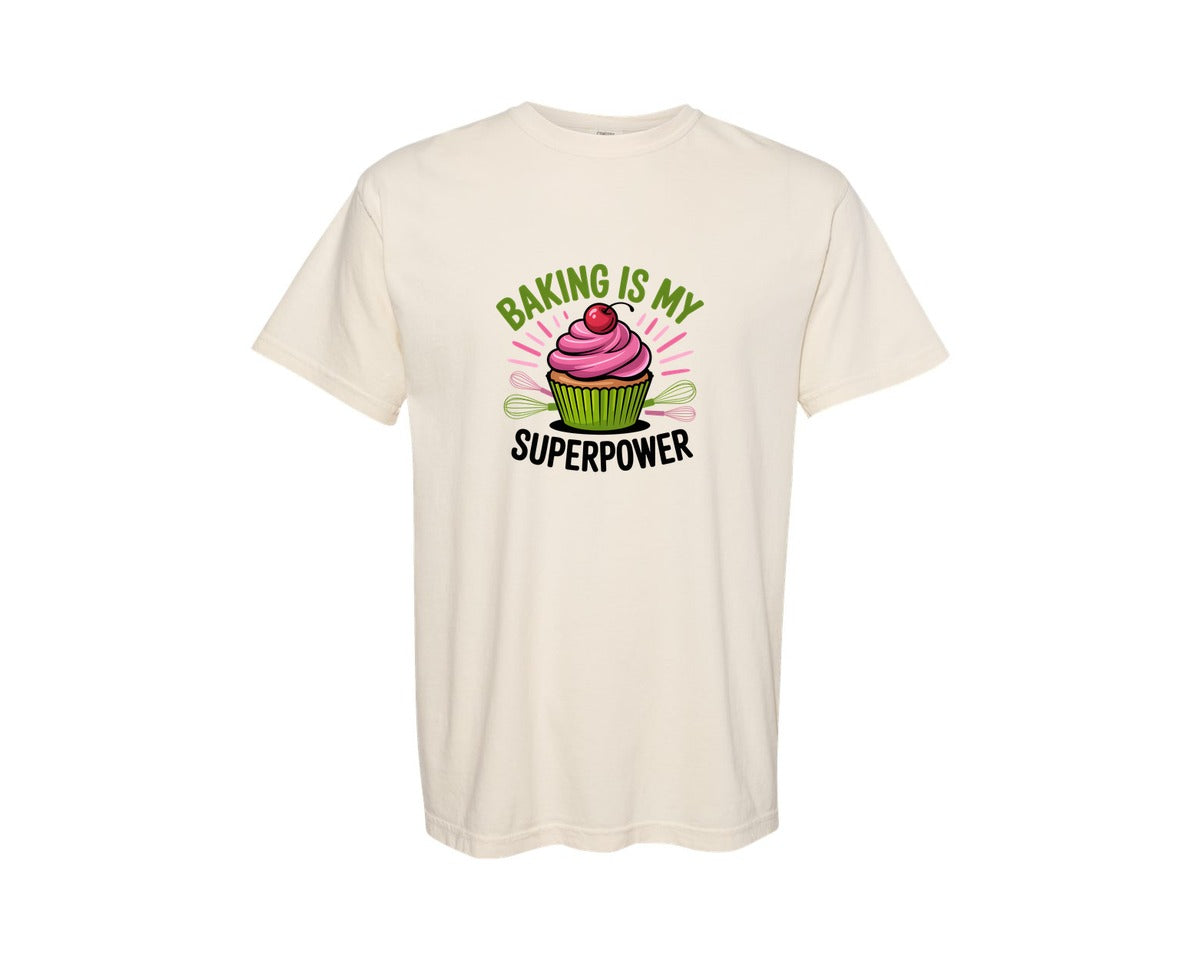 brand:Comfort Colors|color:Ivory|Baking Is My Superpower Graphic T-Shirt