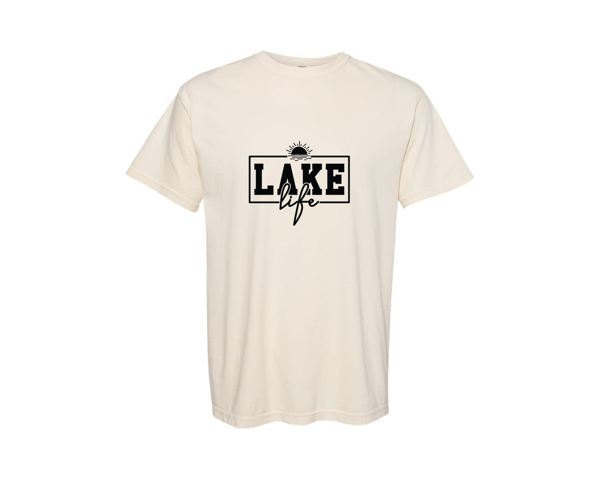 brand:Comfort Colors|color:Ivory|Lake Life 33 Graphic T-Shirt