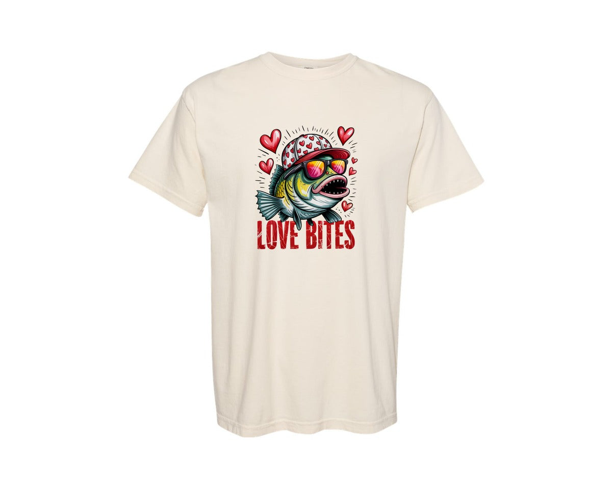 brand:Comfort Colors|color:Ivory|Boys Valentines Valentine Fishing Pg Graphic T-Shirt