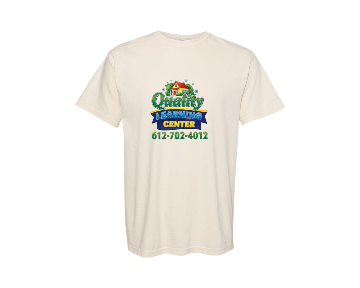 brand:Comfort Colors|color:Ivory|Quality Learning Center T Shirt Design 2 Graphic T-Shirt