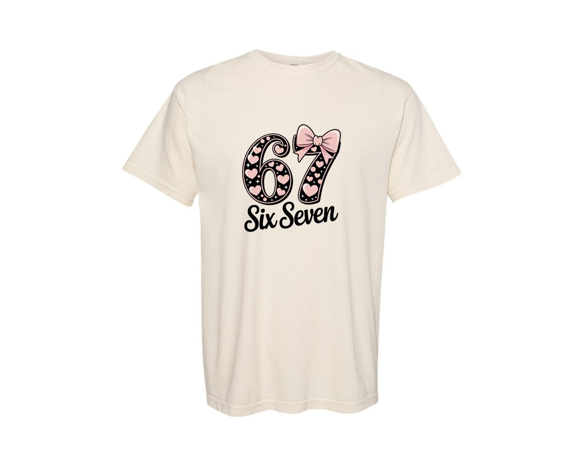 brand:Comfort Colors|color:Ivory|Valentine Day 67 67 Meme Val 6 Graphic T-Shirt