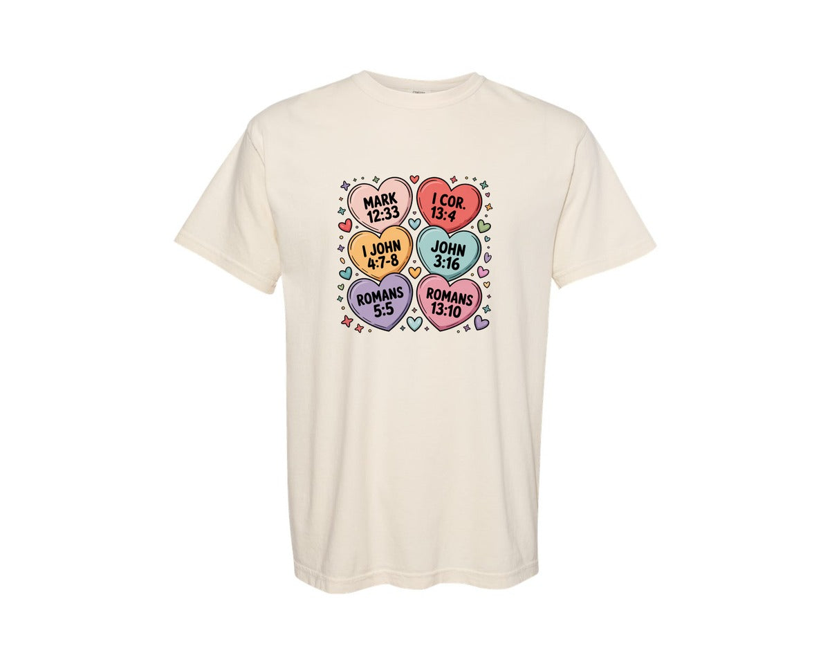 brand:Comfort Colors|color:Ivory|Christian Bible Verse Valentine Graphic T-Shirt
