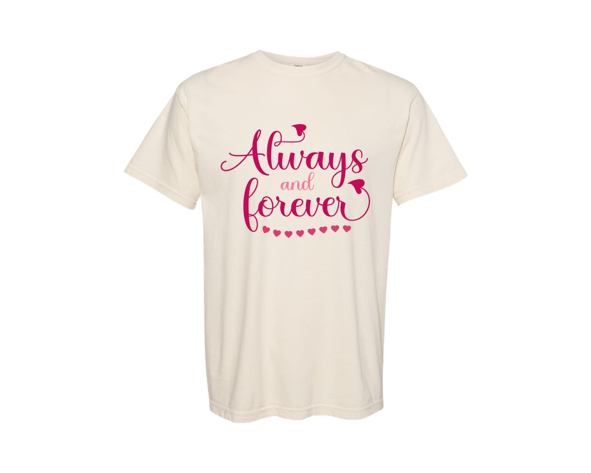 brand:Comfort Colors|color:Ivory|Valentine Sentiments Clip Art Graphic T-Shirt