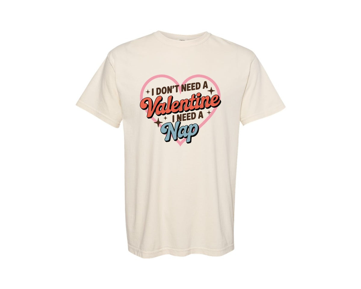 brand:Comfort Colors|color:Ivory|Funny Anti Valentine T Shirt Graphic T-Shirt