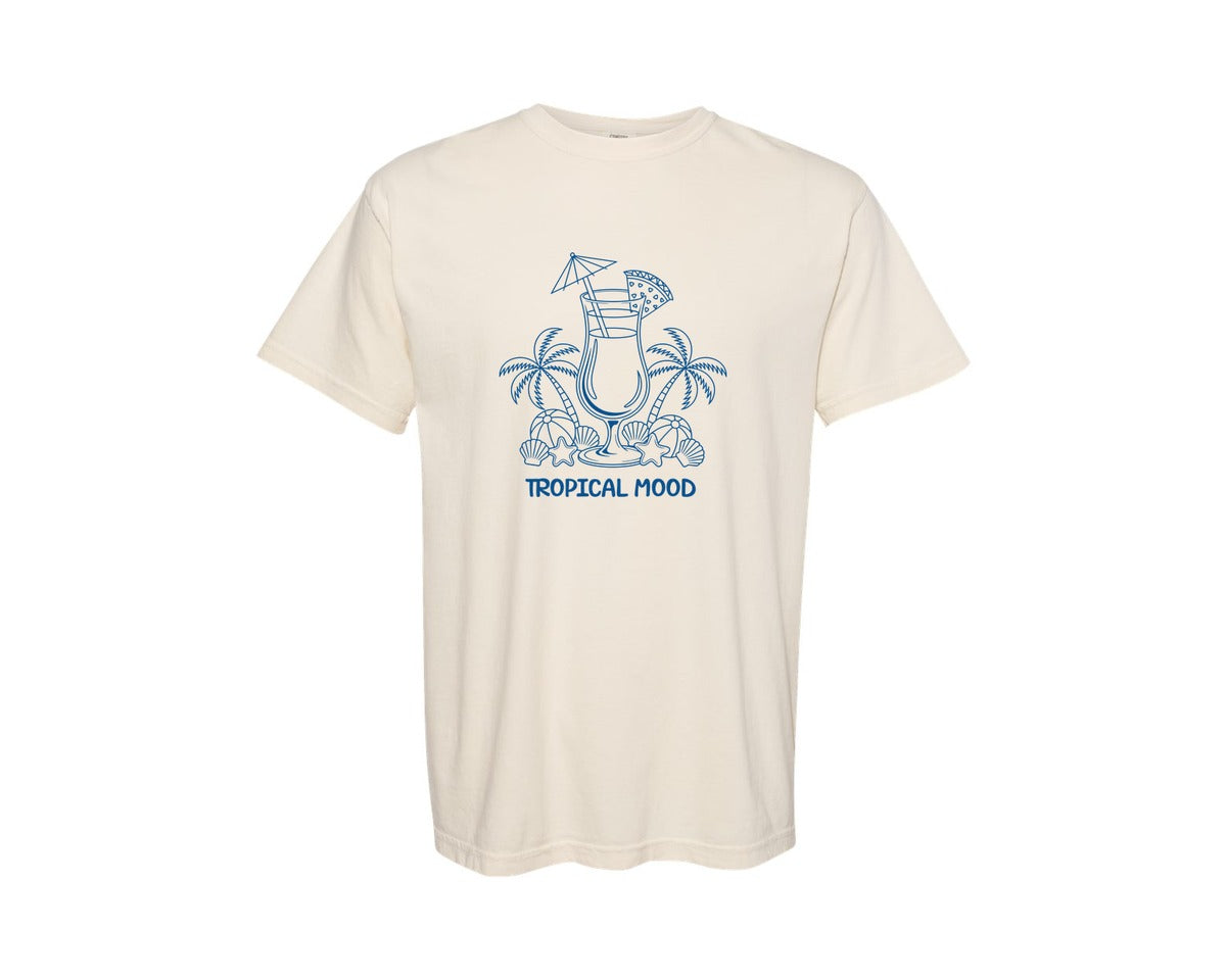 brand:Comfort Colors|color:Ivory|Tropical Mood T Shirt Design Graphic T-Shirt