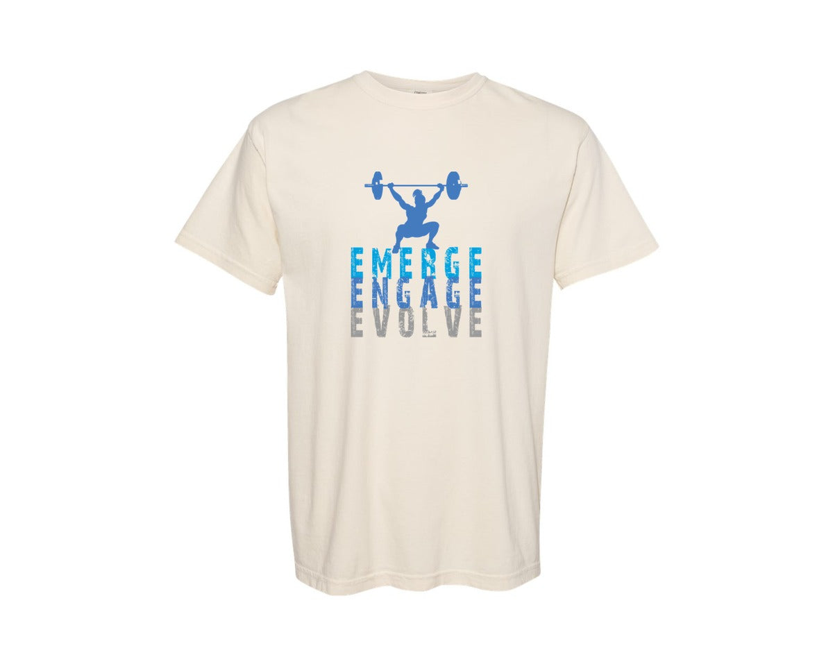 brand:Comfort Colors|color:Ivory|Emerge Engage Evolve 2 Graphic T-Shirt