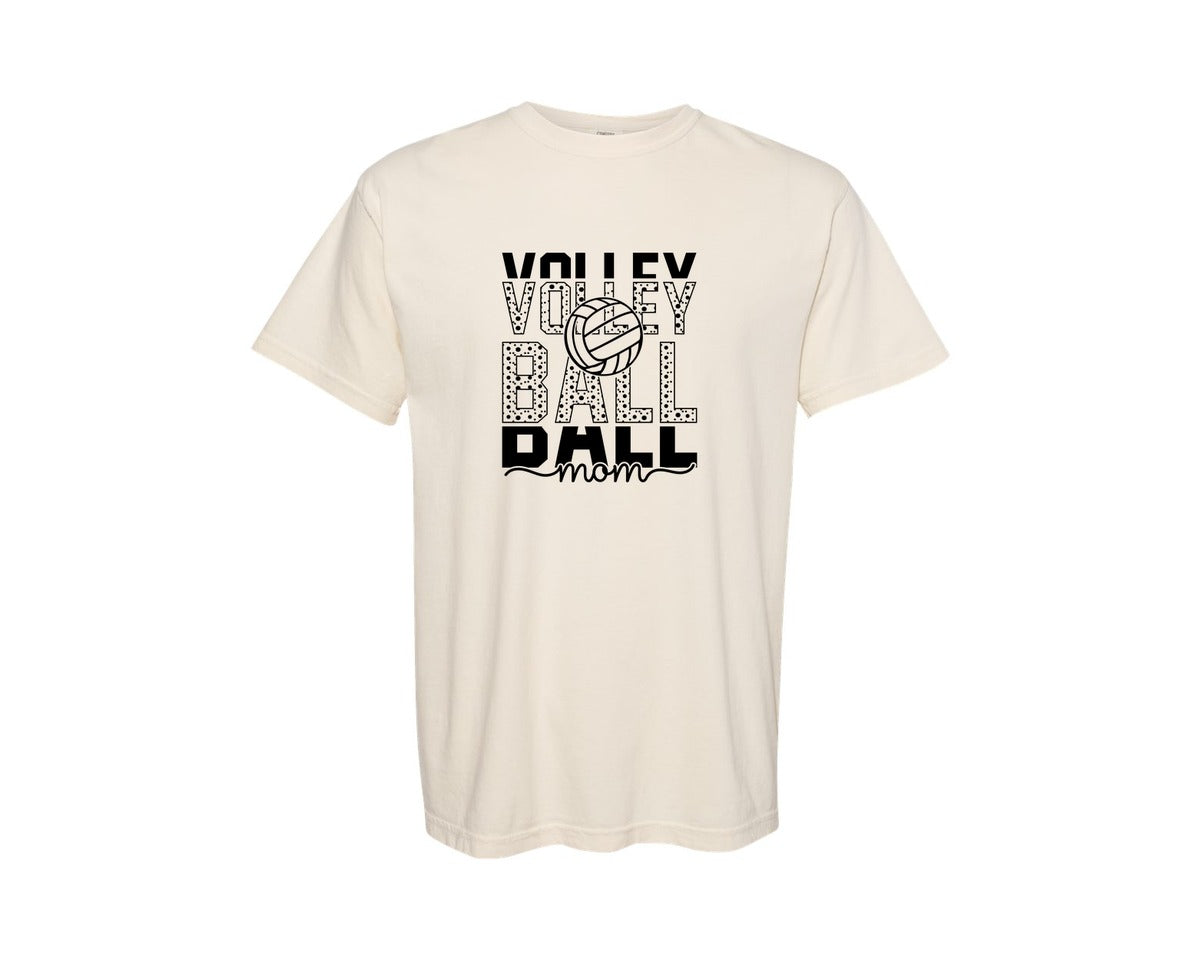 brand:Comfort Colors|color:Ivory|Volleyball Mom Volleyball Graphic T-Shirt