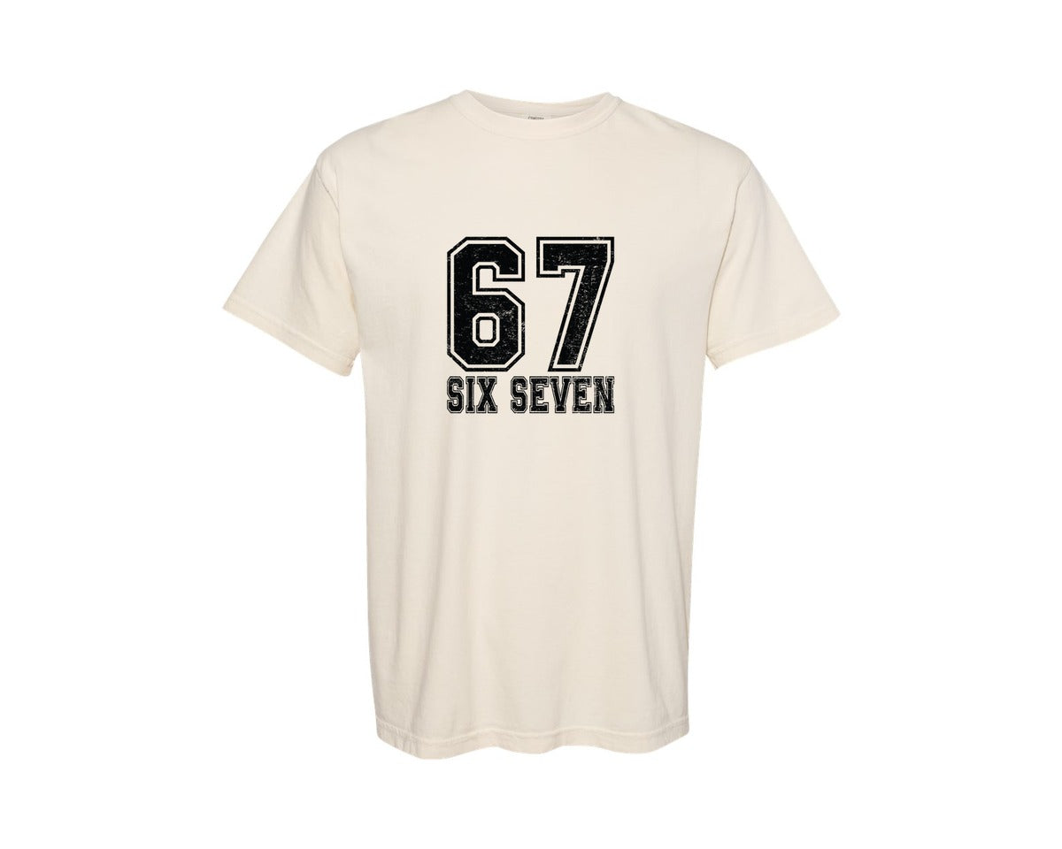 brand:Comfort Colors|color:Ivory|6 7 Six Seven 6 7 Funny Meme Saying 2 Graphic T-Shirt