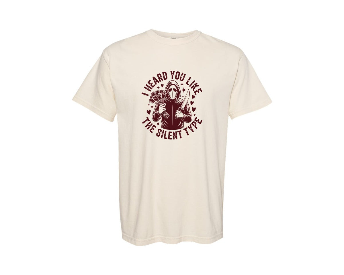 brand:Comfort Colors|color:Ivory|Funny Horror Valentines 2 Graphic T-Shirt