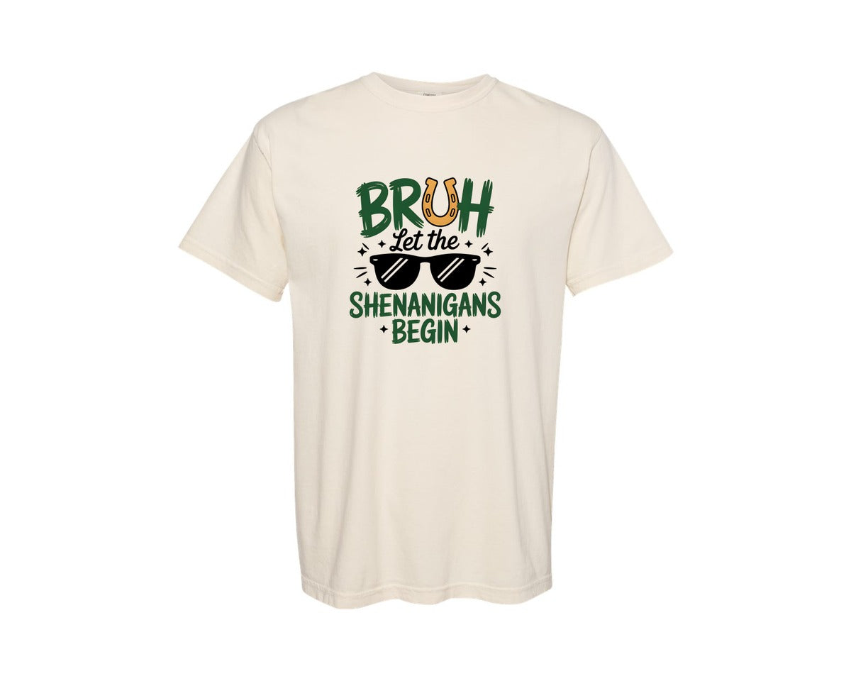brand:Comfort Colors|color:Ivory|Funny St Patricks Day Pngshenanigans Graphic T-Shirt