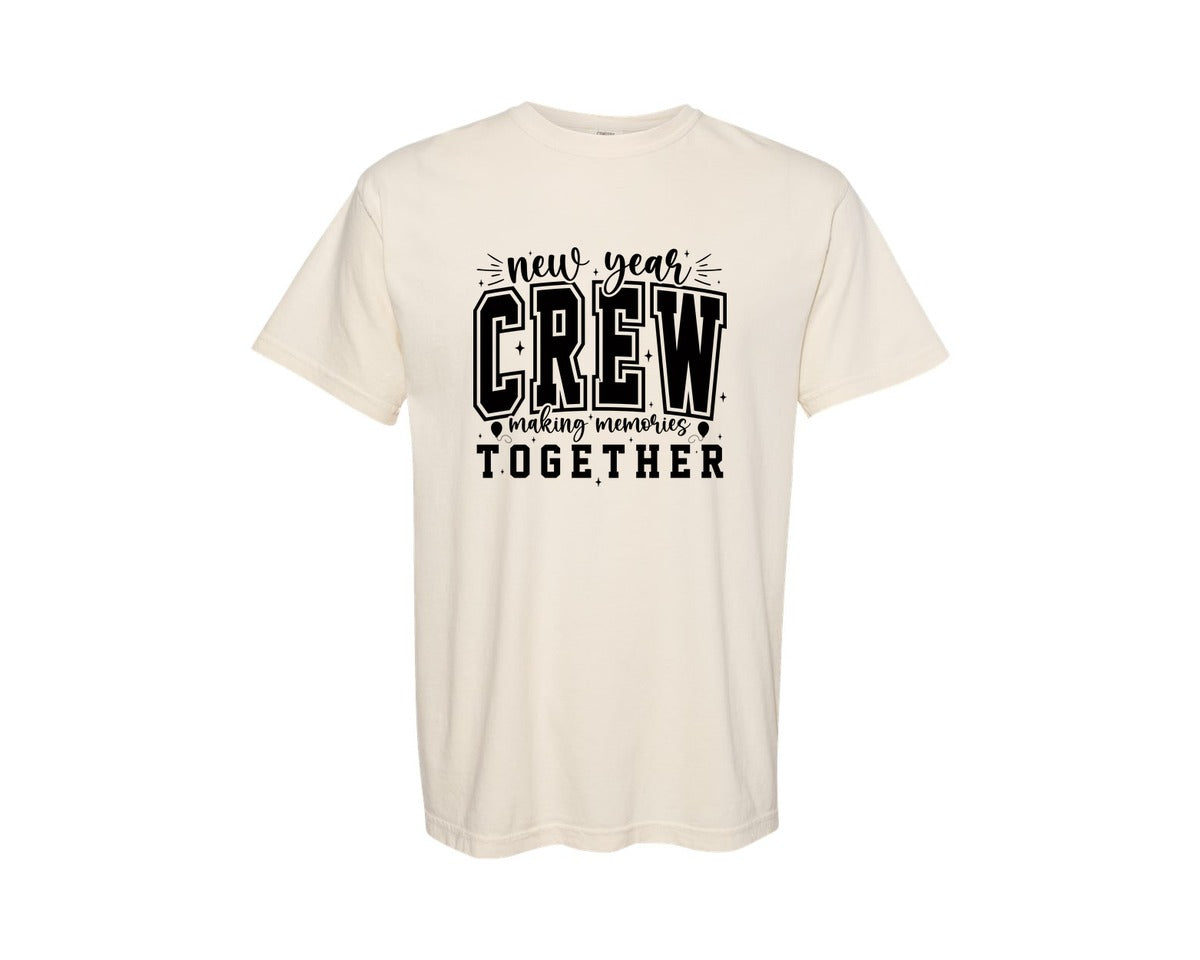 brand:Comfort Colors|color:Ivory|New Year Crew New Year 2026 2026 Graphic T-Shirt